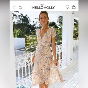 Hello Molly HOME WITH YOU MIDI DRESS BEIGE